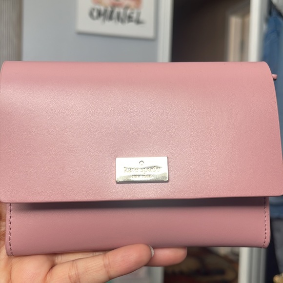 Gently used Dusty pink/purple wallet with silver hardware and burgundy interior. - Picture 7 of 7